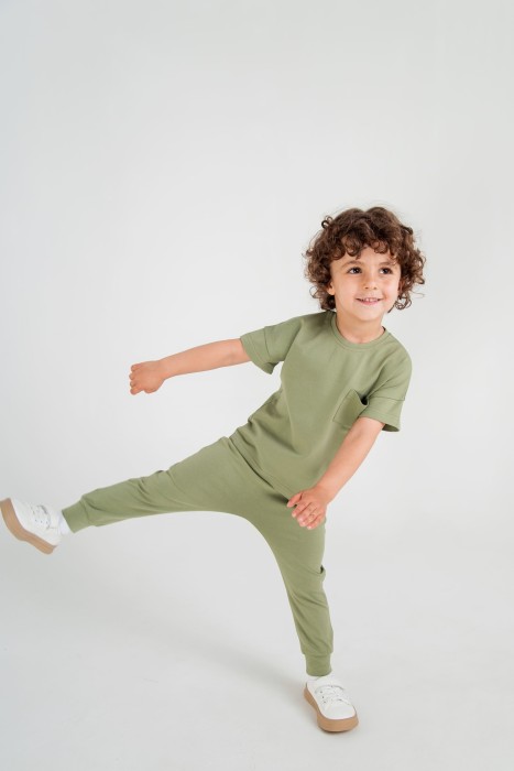 легинсы со спущенным шагом "олива" по цене 769 руб вид справа