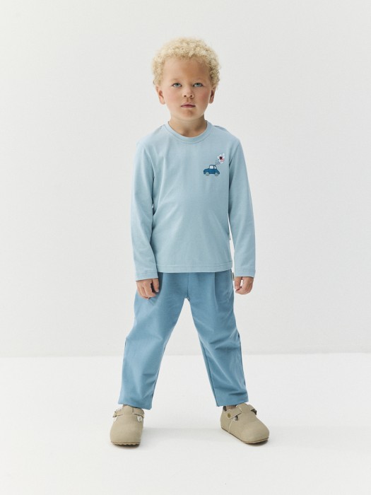 лонгслив "аква" с принтом от бренда bungly вид слева