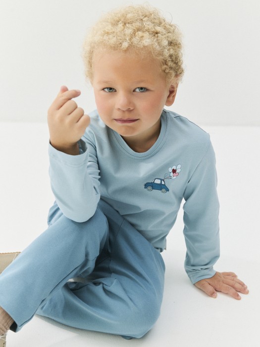 лонгслив "аква" с принтом из россии вид сбоку