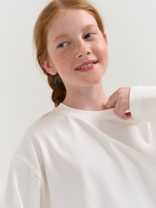 лонгслив "молоко" 7+ из проверенных материалов спереди