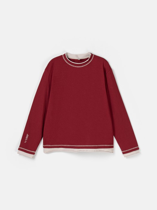 лонгслив "не идеальная" с контрастной отделкой женский от бренда bungly вид слева