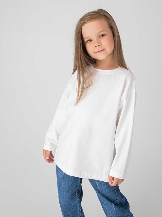 лонгслив оверсайз "молоко" фотография