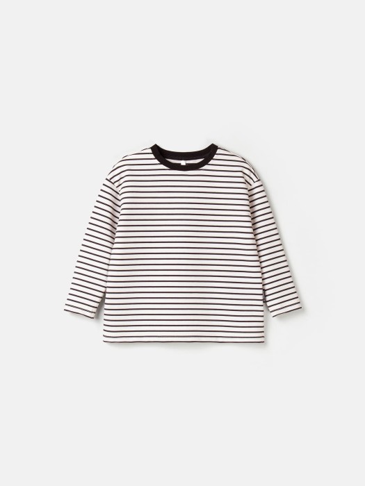 лонгслив оверсайз "полоска уголь" фотография