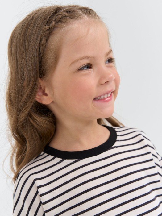 лонгслив оверсайз "полоска уголь" по цене 1499 руб вид справа