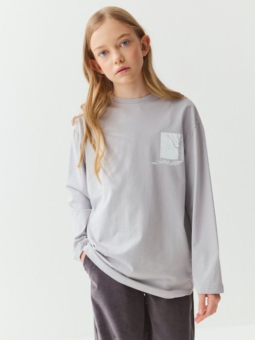 лонгслив оверсайз "туман" с принтом 7+ фотография