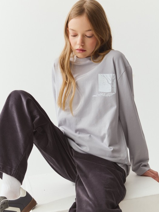лонгслив оверсайз "туман" с принтом 7+ по цене 1899 руб вид справа