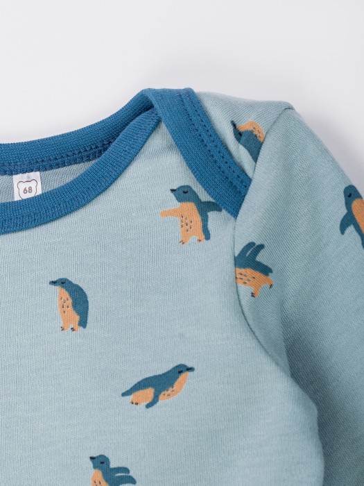 лонгслив "пингвин" 0+ по цене 699 руб вид справа