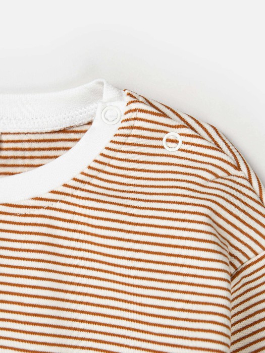 лонгслив "полоска экрю" с начесом 0+ по цене 1359 руб вид справа