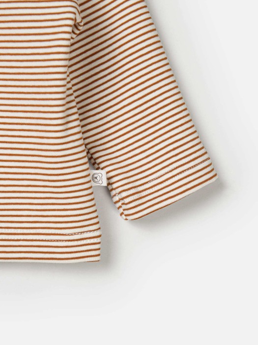 лонгслив "полоска экрю" с начесом 0+ из россии вид сбоку