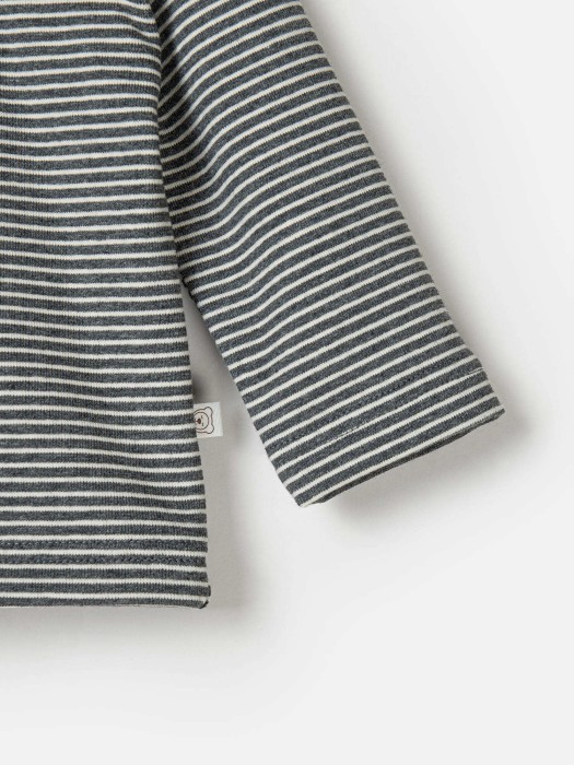 лонгслив "полоска графит" с начесом 0+ из россии вид сбоку