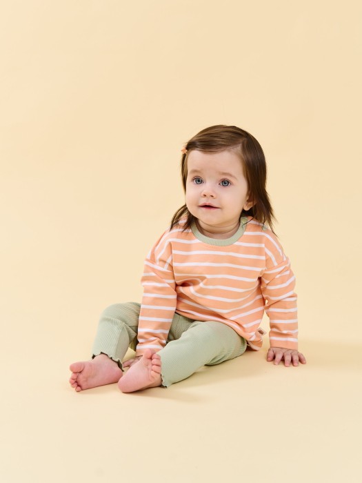 лонгслив "полоска коралл" 0+ из россии вид сбоку