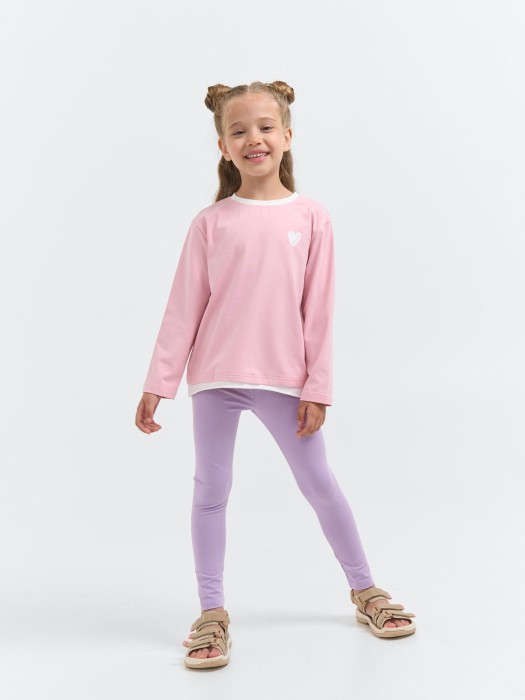 лонгслив "розовый зефир" с контрастной отделкой по цене 1119 руб вид справа