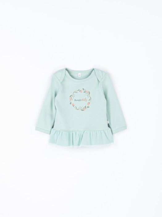 лонгслив с баской и принтом "мелисса" 0+ фотография