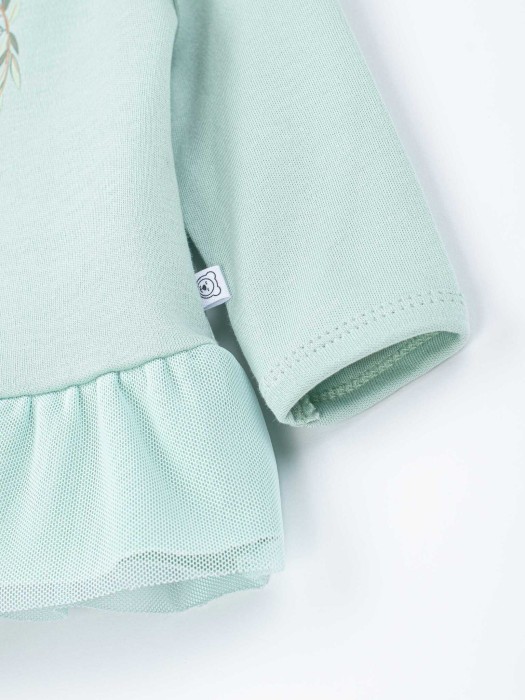 лонгслив с баской и принтом "мелисса" 0+ из россии вид сбоку