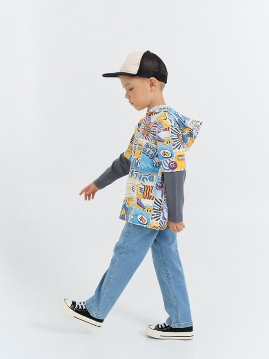 лонгслив с капюшоном "comic hero" из россии вид сбоку