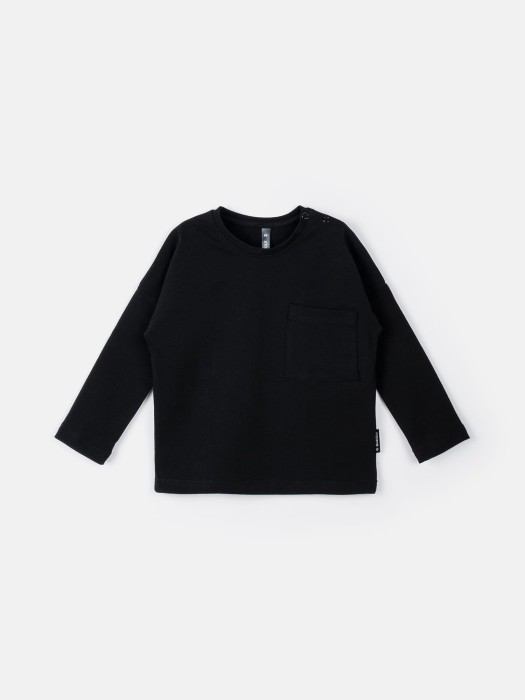 лонгслив с карманом "уголь" фотография