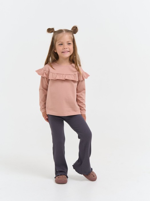 лонгслив с кокеткой "пудра" по цене 1599 руб вид справа