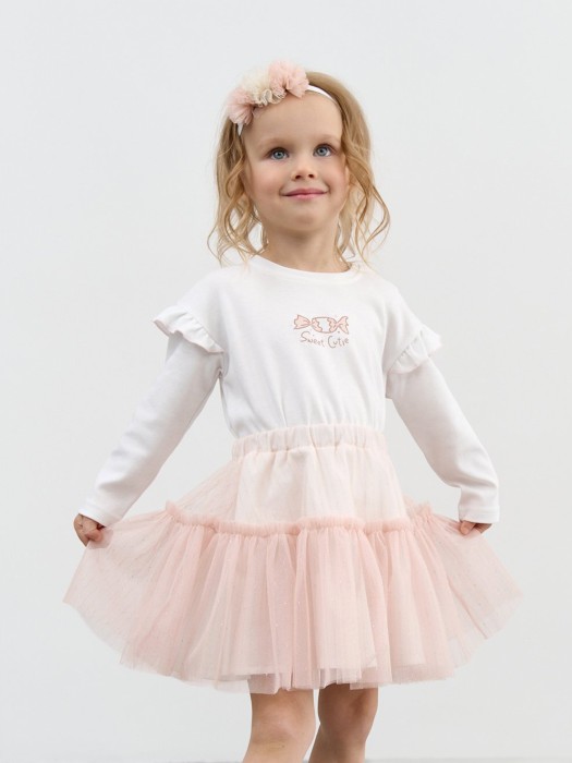 лонгслив с крылышками "конфетка" с принтом 0+ от бренда bungly вид слева