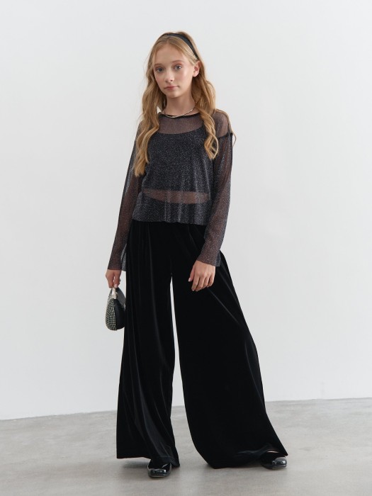 лонгслив сетка + топ "уголь" 7+ из россии вид сбоку