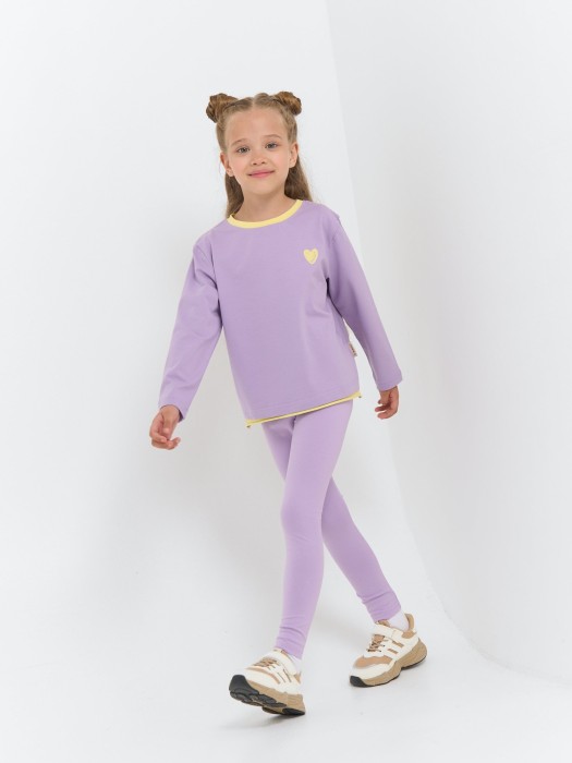 лонгслив "сирень" с контрастной отделкой по цене 1279 руб вид справа