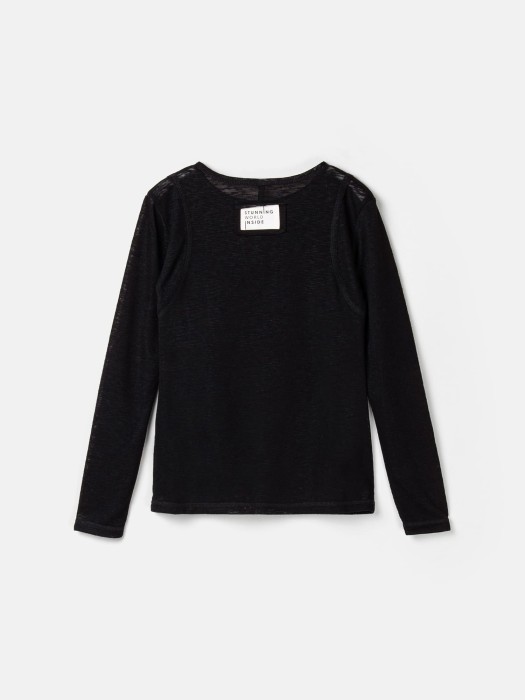 лонгслив slim fit "уголь" женский по цене 3690 руб вид справа