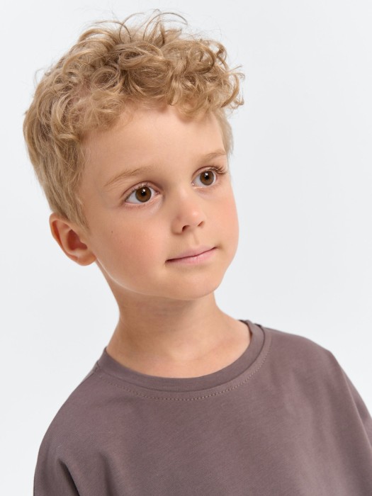 лонгслив "темный шоколад" из россии вид сбоку