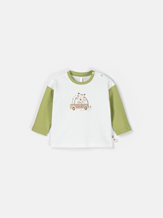 лонгслив "тигренок" с принтом 0+ фотография