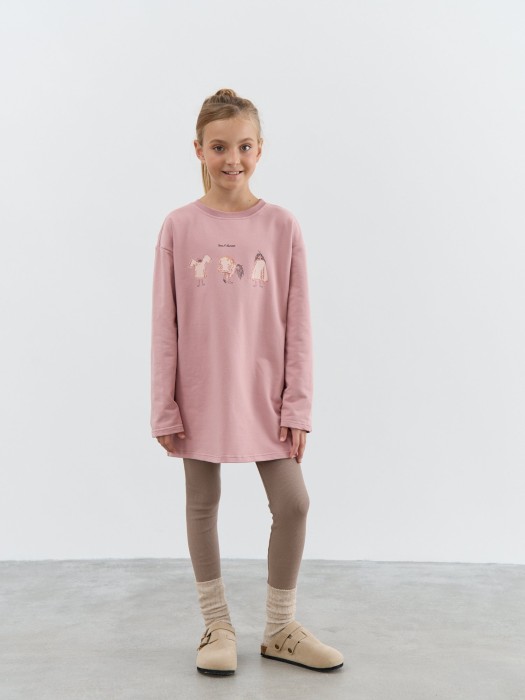 лонгслив удлиненный "дымчатая роза" с принтом 7+ фотография