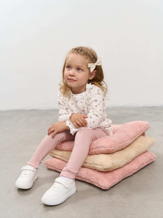 лонгслив в рубчик "розы" 0+ из проверенных материалов спереди