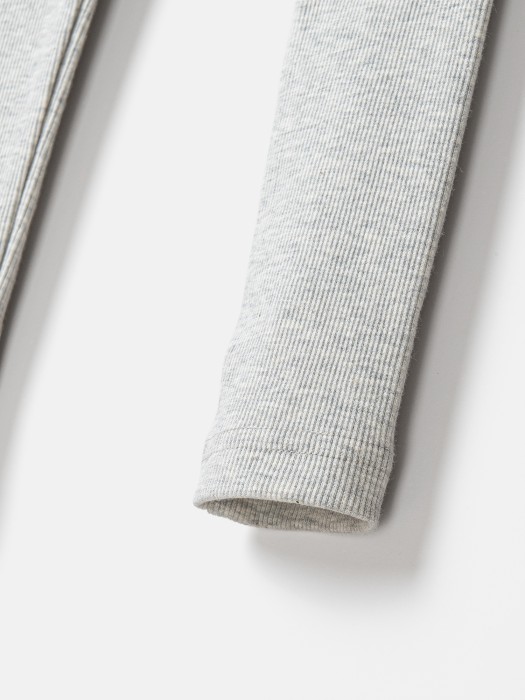 лосины из кашкорсе "серый меланж" от бренда bungly вид слева