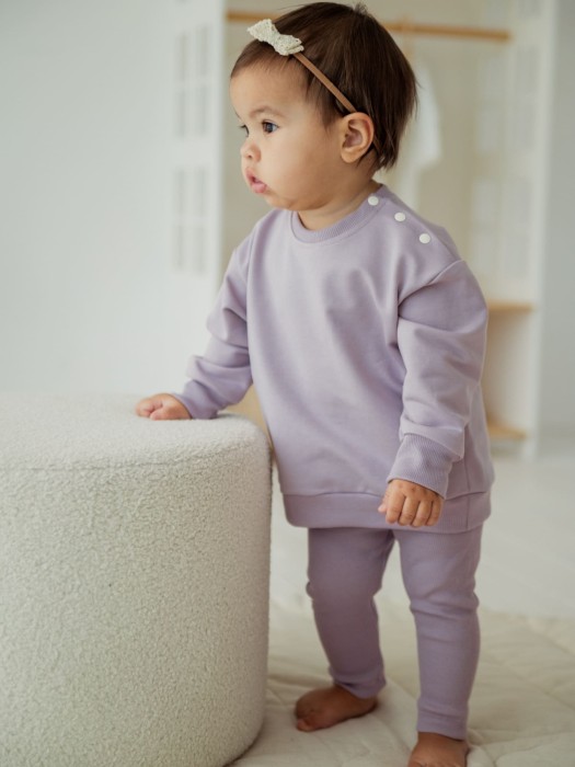 лосины из кашкорсе "вереск" 0+ от бренда bungly вид слева