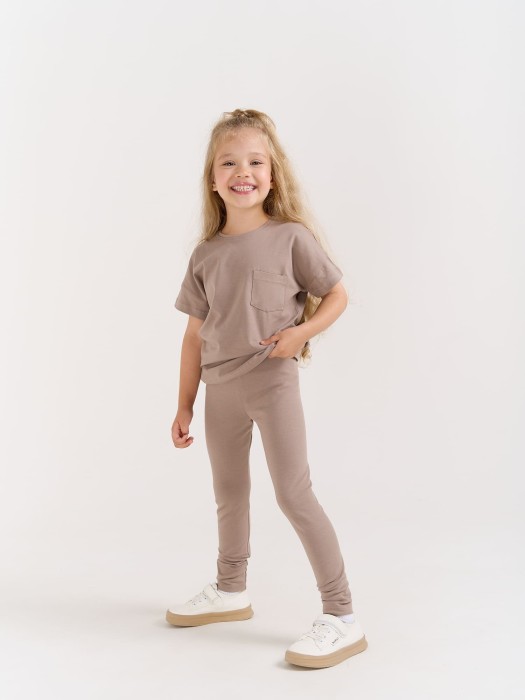 лосины "кокос" от бренда bungly вид слева