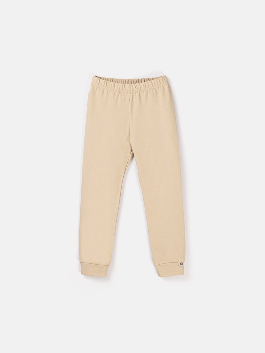 лосины с манжетой "крем-брюле" от бренда bungly вид слева