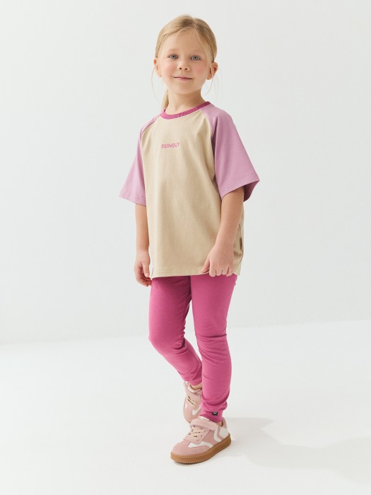 лосины с манжетой "ультрафиолет" от бренда bungly вид слева