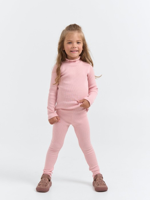 лосины с волнистым краем "чайная роза" с начесом фотография