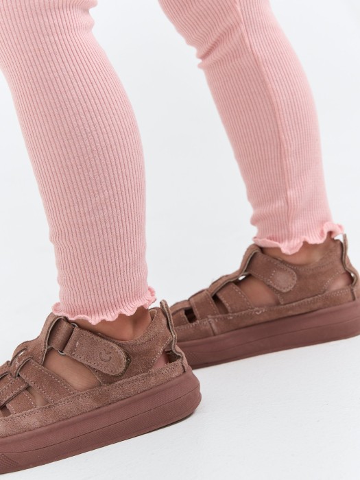 лосины с волнистым краем "чайная роза" с начесом по цене 1039 руб вид справа