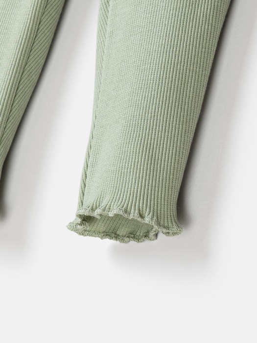 лосины "шалфей" из кашкорсе 0+ от бренда bungly вид слева