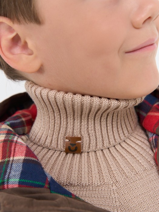 манишка хлопковая "нюд" из россии вид сбоку