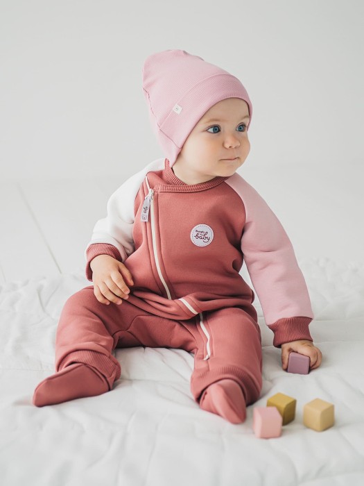 носочки из футера "пепельная роза" 0+ от бренда bungly вид слева