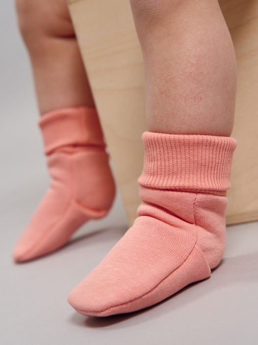 носочки из футера "персик" 0+ из россии вид сбоку