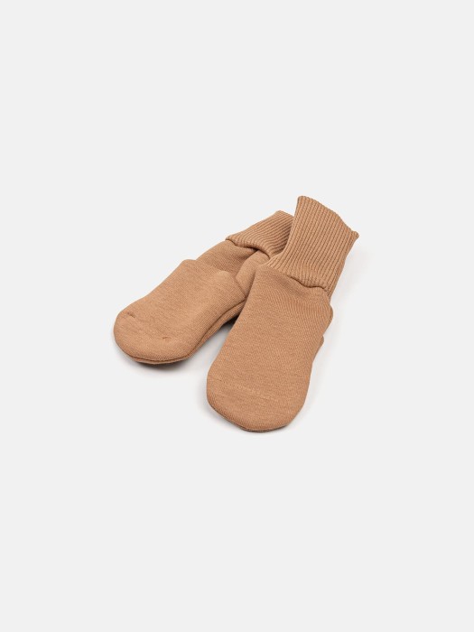 носочки из футера "песок" 0+ от бренда bungly вид слева