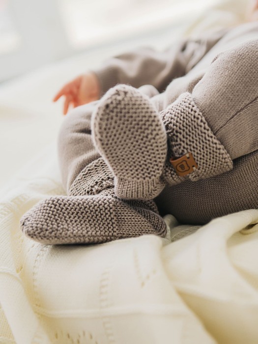 носочки вязаные "какао" 0+ фотография