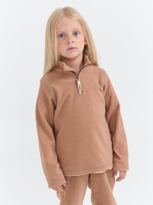 олимпийка флисовая "беж" от бренда bungly вид слева