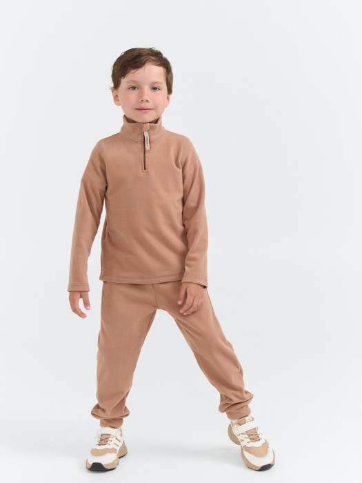 олимпийка флисовая "беж" из флиса спереди