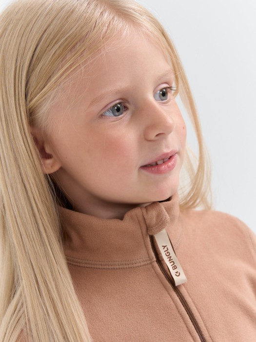 олимпийка флисовая "беж" повседневного стиля с лицевой стороны