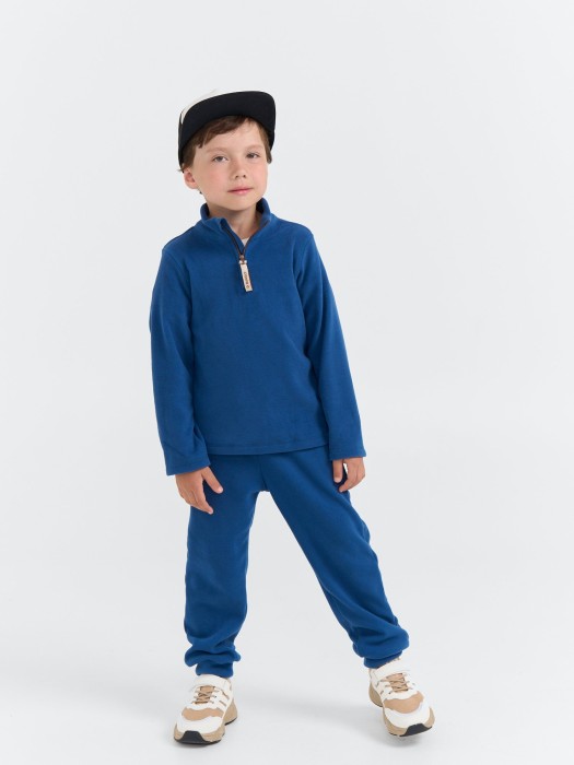 олимпийка флисовая "деним" повседневного стиля с лицевой стороны