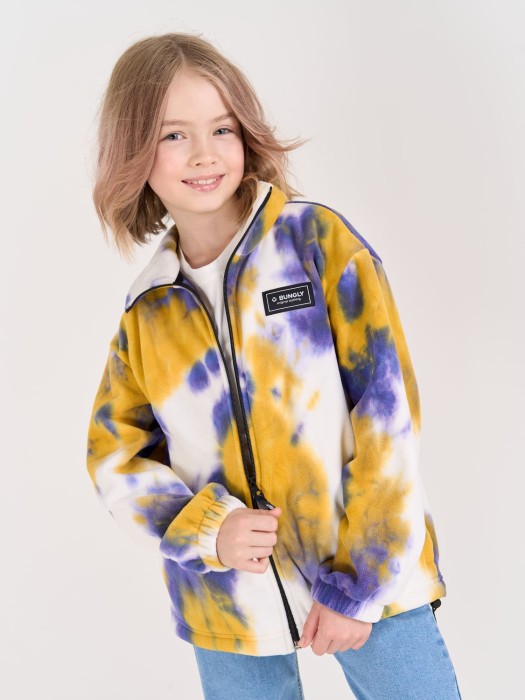 олимпийка флисовая "галактика" подростковая от бренда bungly вид слева