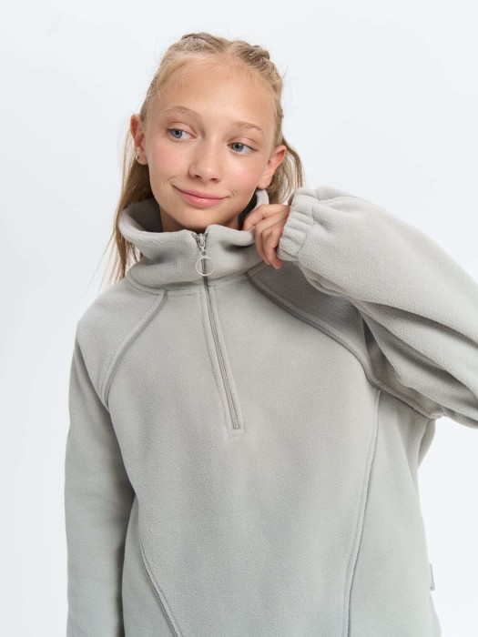 олимпийка флисовая "пепел" 7+ из россии вид сбоку