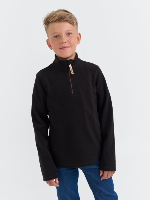 олимпийка флисовая "уголь" 7+ от бренда bungly вид слева