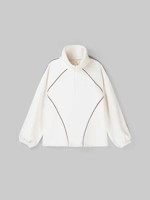 олимпийка с контрастными окантовками и утяжкой "молоко" женская из проверенных материалов спереди